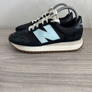 New Balance 237 Womens Size 8 Black Blue White Athletic Running Shoes Sneakers
